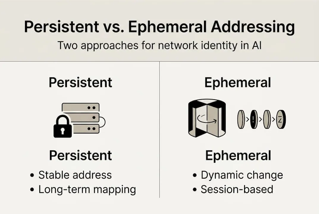 Infographic compares persistent and ephemeral addressing